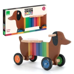 Porteur en bois, Chien multicolore - Andy Westface