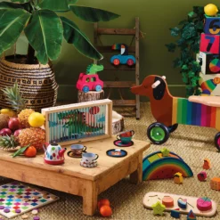 Porteur en bois, Chien multicolore - Andy Westface