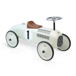 Porteur en métal, Vintage blanc crème