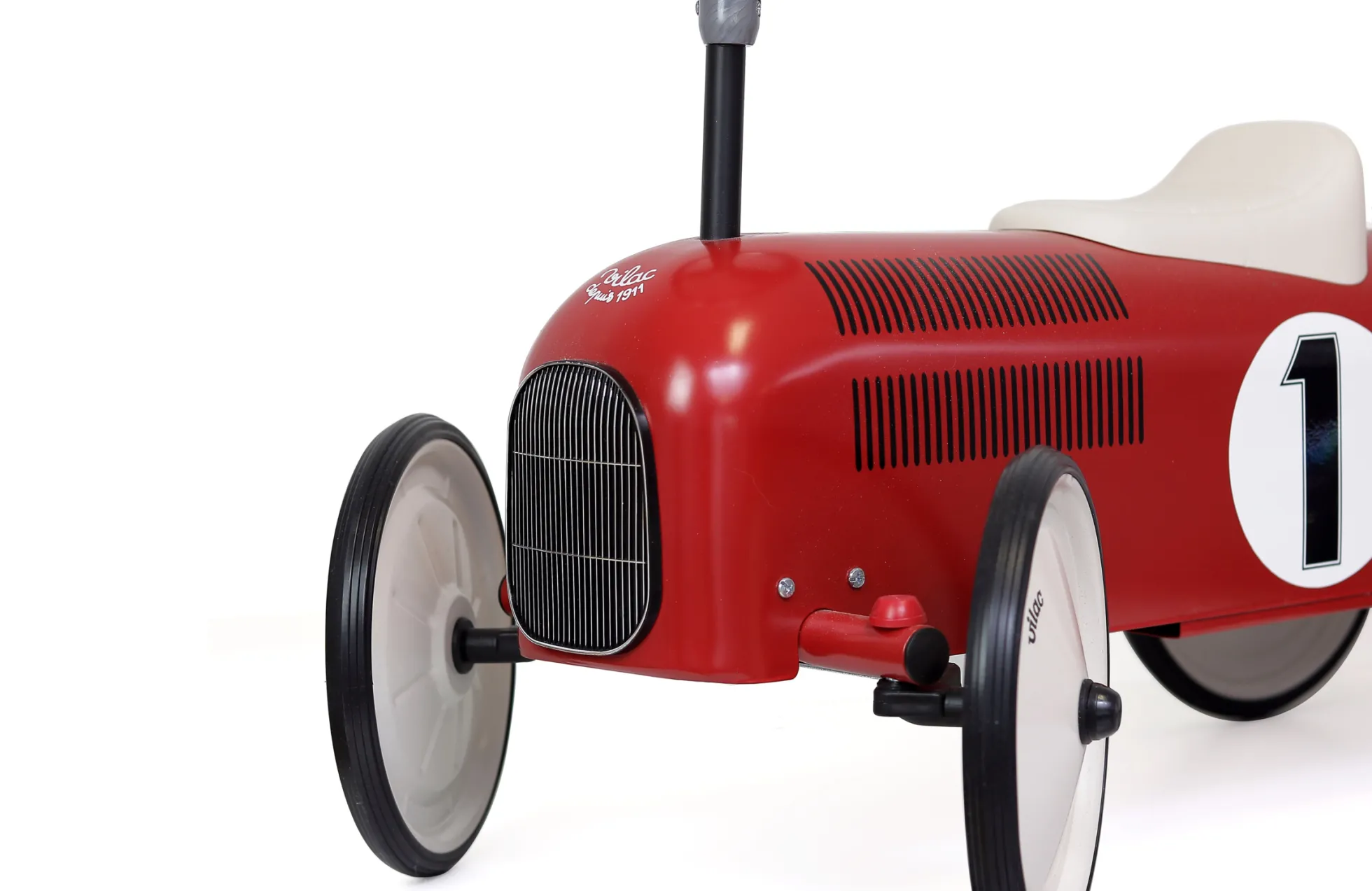 Porteur en métal, Vintage Rouge & Blanc crème