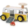 Porteur Van-garage en bois – avec rampes et voitures