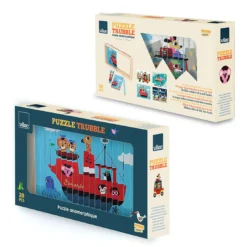 Puzzle 4 Dimensions en bois, Les transports - Ingela P.Arrhenius