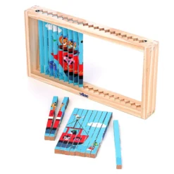 Puzzle 4 Dimensions en bois, Les transports - Ingela P.Arrhenius