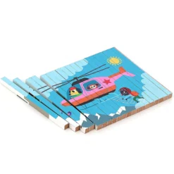 Puzzle 4 Dimensions en bois, Les transports - Ingela P.Arrhenius