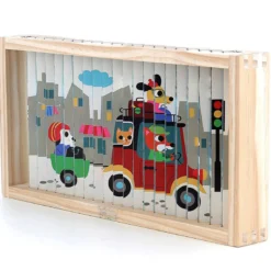 Puzzle 4 Dimensions en bois, Les transports - Ingela P.Arrhenius