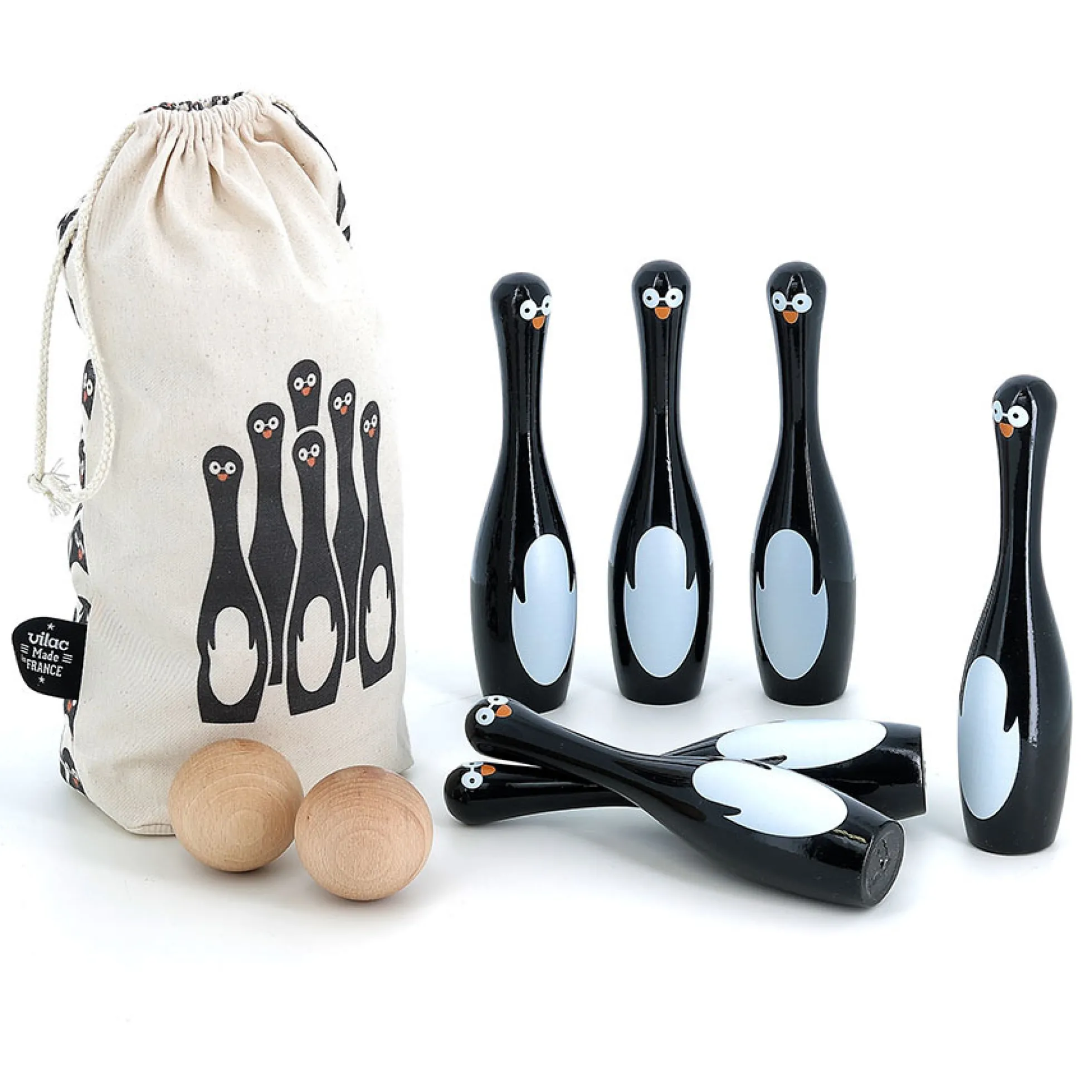 Quilles bowling pingouins