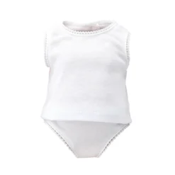 Slip & Tee-Shirt blanc pour poupée de 36 à 40 cm