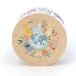 Tambour cajón en bois, Les animaux du monde - Sarah Betz