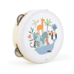 Tambourin en bois, Les animaux du monde - Sarah Betz