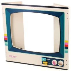 Télévision vintage en bois, jeu d’imitation et d’expression