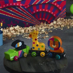 Train en bois des animaux - Andy Westface