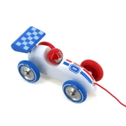 Voiture de course à trainer blanche