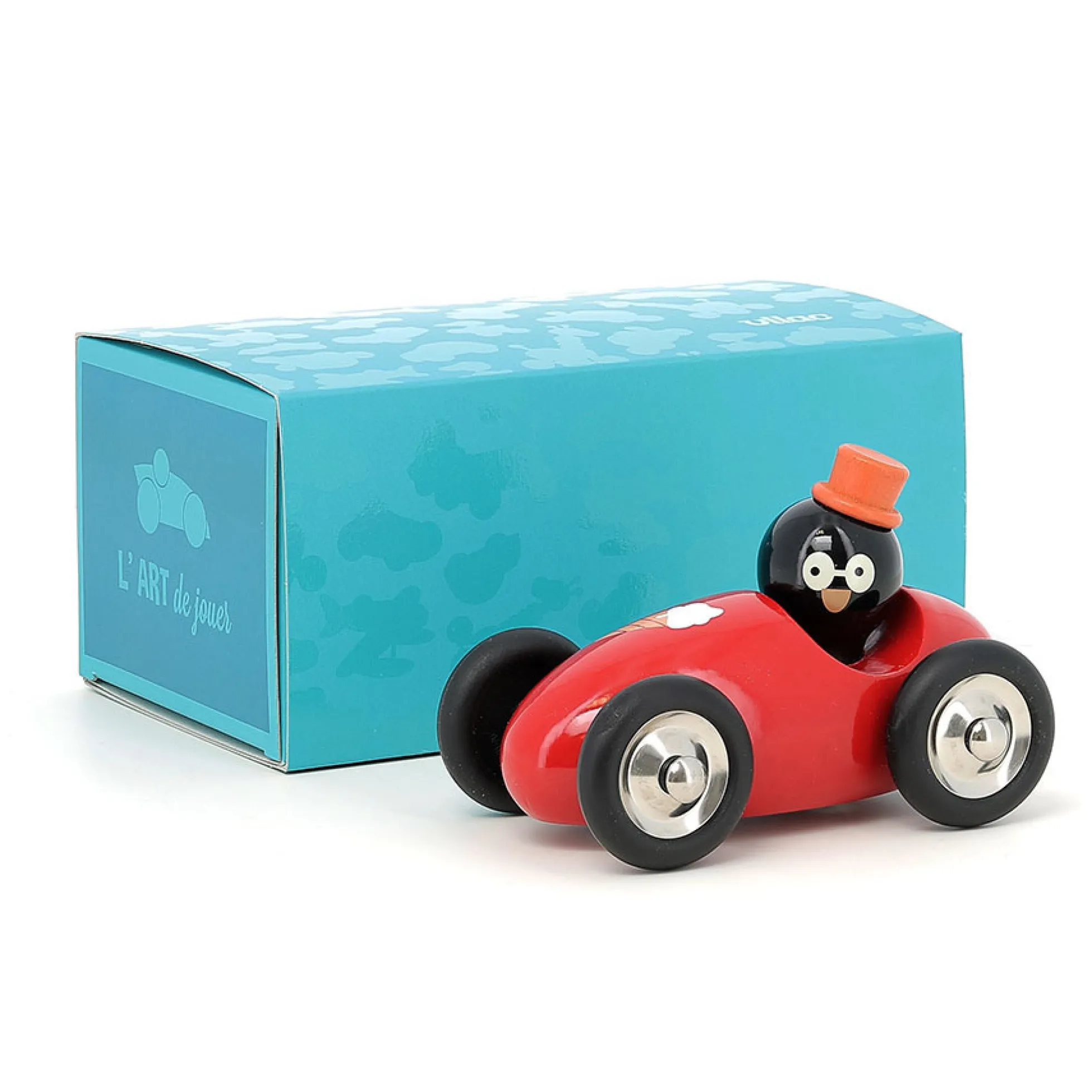 Voiture en bois Boizoos, René le pingouin