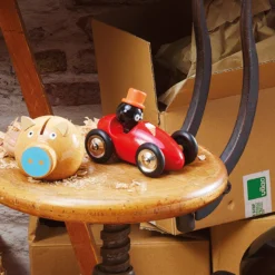 Voiture en bois Boizoos, René le pingouin