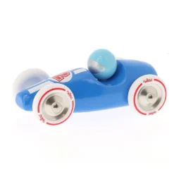 Voiture en bois, Course - Grand modèle bleu
