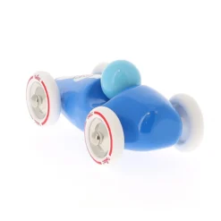 Voiture en bois, Course - Grand modèle bleu