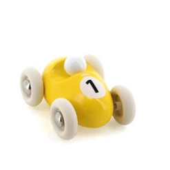 Voiture en bois, Mini roadster - Jaune