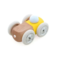 Voiture en bois, Moit-moit - Grand modèle jaune