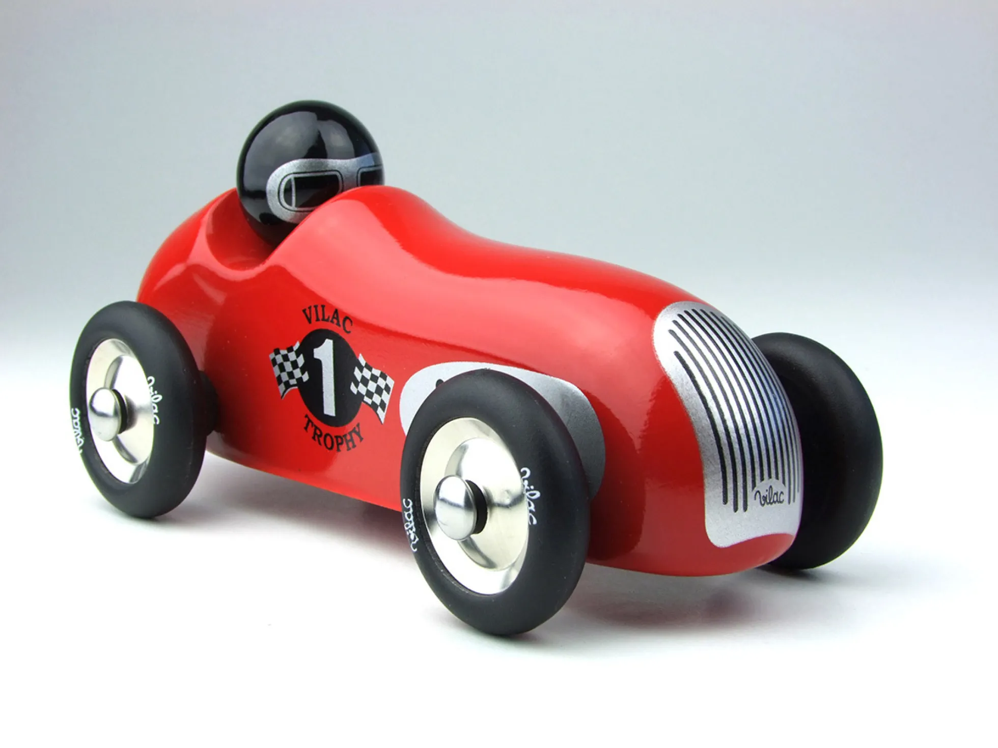 Voiture en bois, Old sport trophy - Grand modèle rouge
