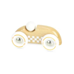 Voiture en bois, Rallye checkers - Petit modèle bois naturel