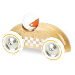 Voiture en bois, Rallye checkers - Grand modèle bois naturel