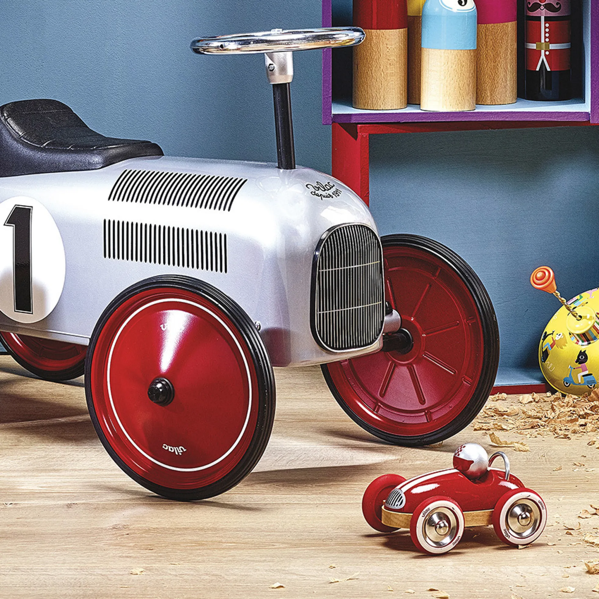 Voiture en bois, Roadster - Rouge